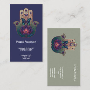 Carte De Visite Transformation Sacrée   Dessin de la Main de Hamsa