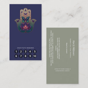 Carte De Visite Transformation Sacrée Dessin de la Main de Hamsa