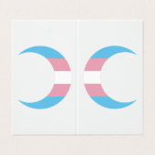 Carte De Visite Transgender Pride Crescent Moons Greeting Card (Extérieur déplié)