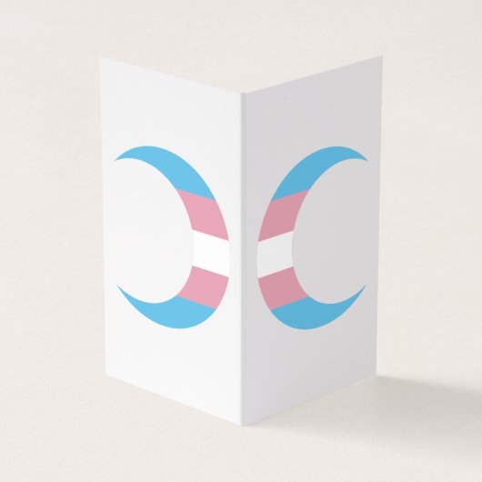 Carte De Visite Transgender Pride Crescent Moons Greeting Card (Extérieur)