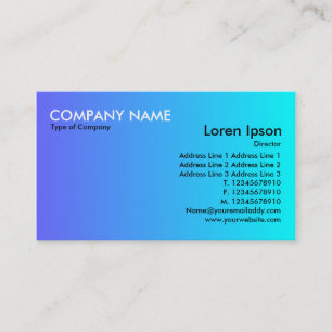 Carte De Visite Transition - bleu à cyan