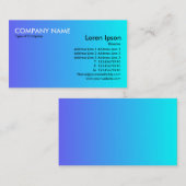 Carte De Visite Transition - bleu à cyan (Devant / Derrière)