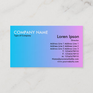 Carte De Visite Transition - Bleu à rose