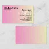 Carte De Visite Transition - rose à jaune pâle (Devant / Derrière)