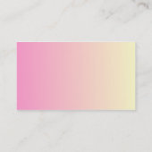 Carte De Visite Transition - rose à jaune pâle (Dos)