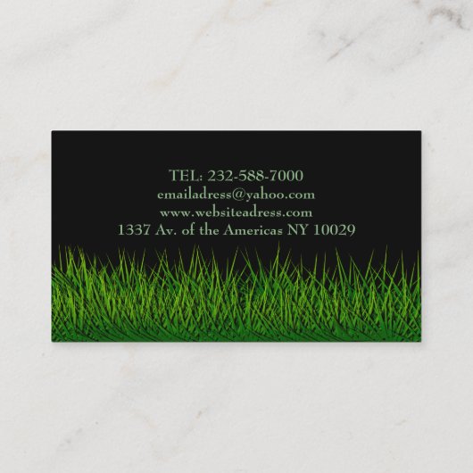 Carte De Visite Transmetteur de pelouse (Dos)