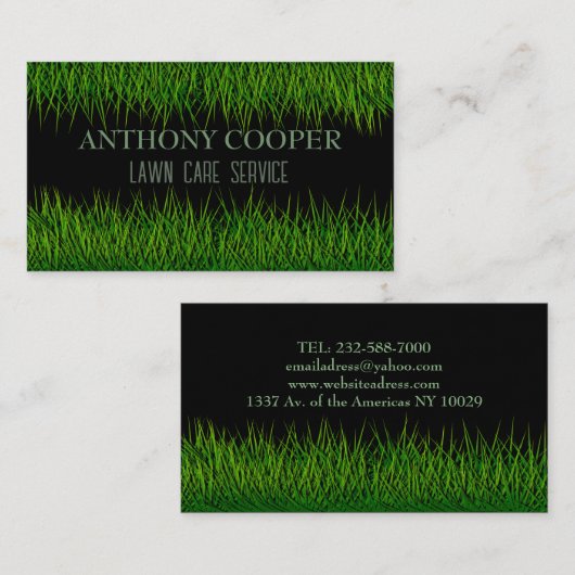 Carte De Visite Transmetteur de pelouse (Devant / Derrière)