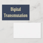 Carte De Visite Transmutation numérique (Devant / Derrière)