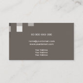 Carte De Visite Transparence Brown fine (Dos)