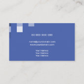 Carte De Visite Transparence contemporaine Bleu Fin (Dos)