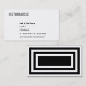 Carte De Visite Transparent avec noir (Devant / Derrière)