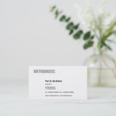 Carte De Visite Transparent avec noir (Debout devant)