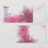 Carte de visite transparent de fleurs (Devant / Derrière)