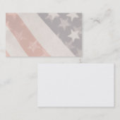 carte de visite transparent des drapeaux américain (Devant / Derrière)