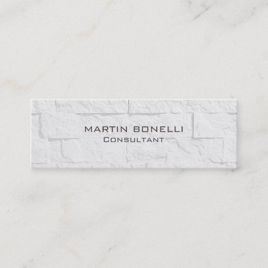 Carte de visite transparent mince en brique (Devant)