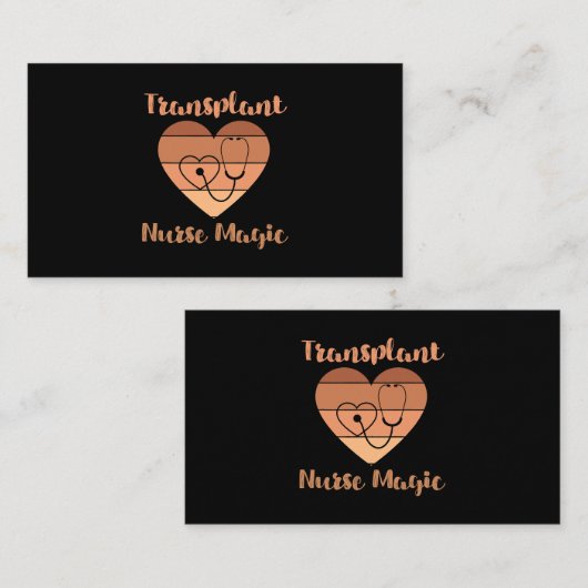 Carte De Visite Transplanter Infirmière Magique Rein Chirurgie pul (Devant / Derrière)