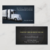 Carte De Visite Transport de camion de cargaison (Devant / Derrière)