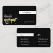 Carte De Visite Transport de chevaux d'or (Devant / Derrière)