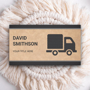 Carte De Visite Transport de marchandises de Kraft rustique