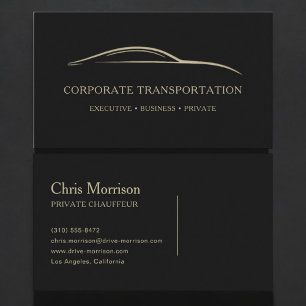 Carte De Visite Transport de société Noir & Or