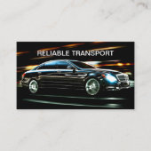 Carte De Visite Transport de taxi classique ou de chauffeur d'uber (Devant)