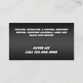 Carte De Visite Transport des déménageurs (Dos)