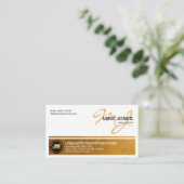 Carte De Visite Transport élégant de nom de monogramme de colonne (Debout devant)