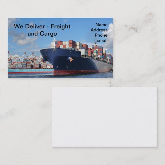Carte De Visite Transport et fret (Devant / Derrière)