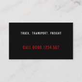 Carte De Visite Transport et logistique | Camion (Dos)