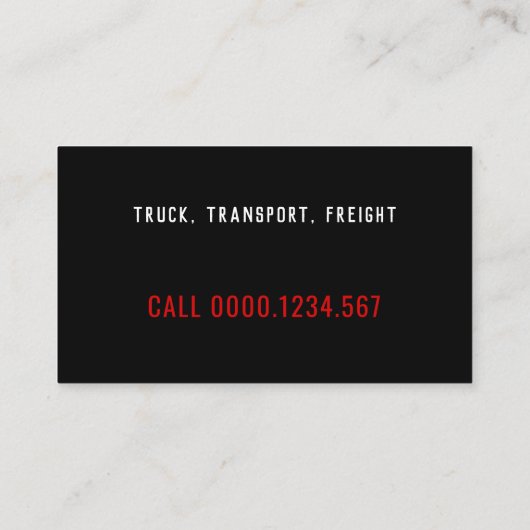 Carte De Visite Transport et logistique | Camion (Dos)