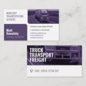 Carte De Visite Transport et logistique | Camion (Devant / Derrière)