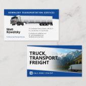 Carte De Visite Transport et logistique | Camion (Devant / Derrière)