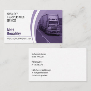 Carte De Visite Transport et logistique   Camion