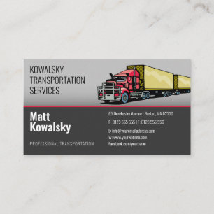 Carte De Visite Transport et logistique Camion