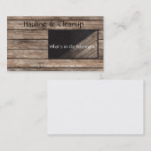 Carte De Visite Transport et nettoyage (Devant / Derrière)