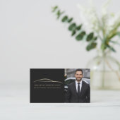Carte de visite Transport Exécutif Noir & Or avec  (Debout devant)