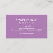 Carte De Visite Transport, Logistique - Professionnel Violet (Dos)