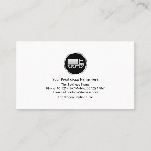 Carte De Visite Transport logistique simple Gray Globe Layers (Dos)