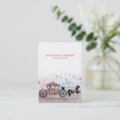 Carte De Visite Transport mariage Avec Fleurs Et Cheval (Debout devant)