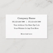 Carte De Visite Transport Médicale classique non d'urgence (Dos)