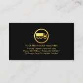 Carte De Visite Transport minimal de camions Gold Line (Dos)