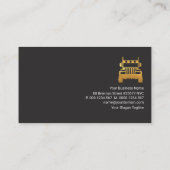 Carte De Visite Transport par camion de colonne rouge rétro (Dos)