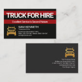 Carte De Visite Transport par camion de colonne rouge rétro (Devant / Derrière)