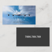 Carte De Visite Transport pilote de ciel d'avion d'hôtesse (Devant / Derrière)