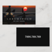 Carte De Visite Transport pilote de mouche de ciel d'avion (Devant / Derrière)