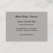 Carte De Visite Transport routier Transporteur (Dos)