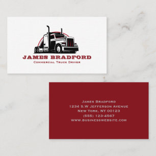 Carte De Visite Transport Semi Trucker Company