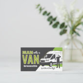 Carte De Visite Transport Services - Man with a Van (Debout devant)