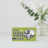 Carte De Visite Transport Services - Man with a Van (Debout devant)