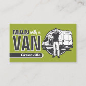 Carte De Visite Transport Services - Man with a Van (Devant)
